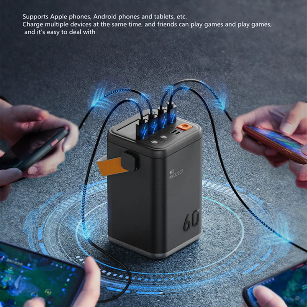 Kup Power Bank 60000mAh QC3.0 PD20W Zewnętrzna Bateria Szybka ładowarka Zewnętrzna Duża Pojemność Powerbank Dla IPhone Xiaomi Bateria Zapasowa
