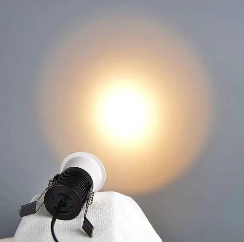 Lámpara de techo de foco LED COB regulable, luz empotrada de aluminio, redonda, AC85-265V, 5W, 7W, 9W, 12w, 15w