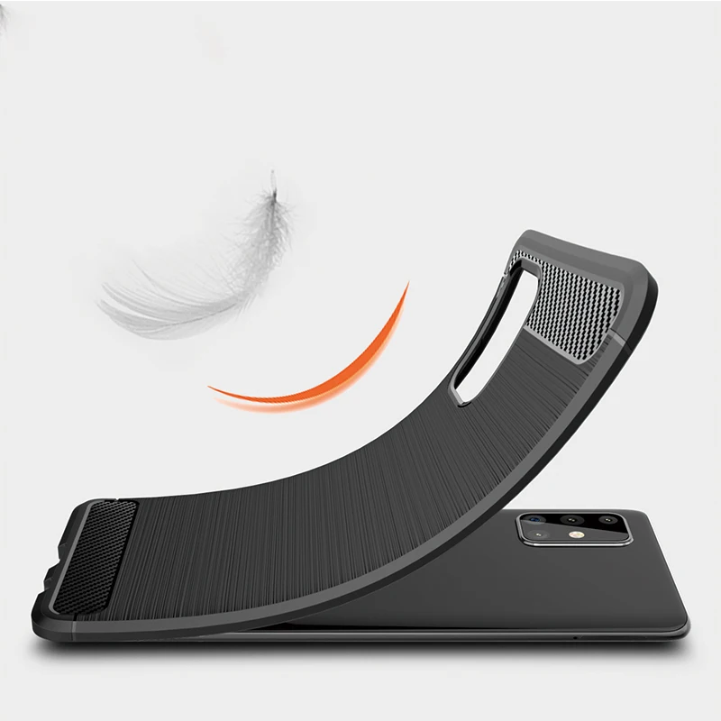 

Suitable for Samsung Galaxy A71 A10S A20S M30S M21 A90S A70s Fiber Brushed Anti-shock and Anti-fall Mobile Phone Case