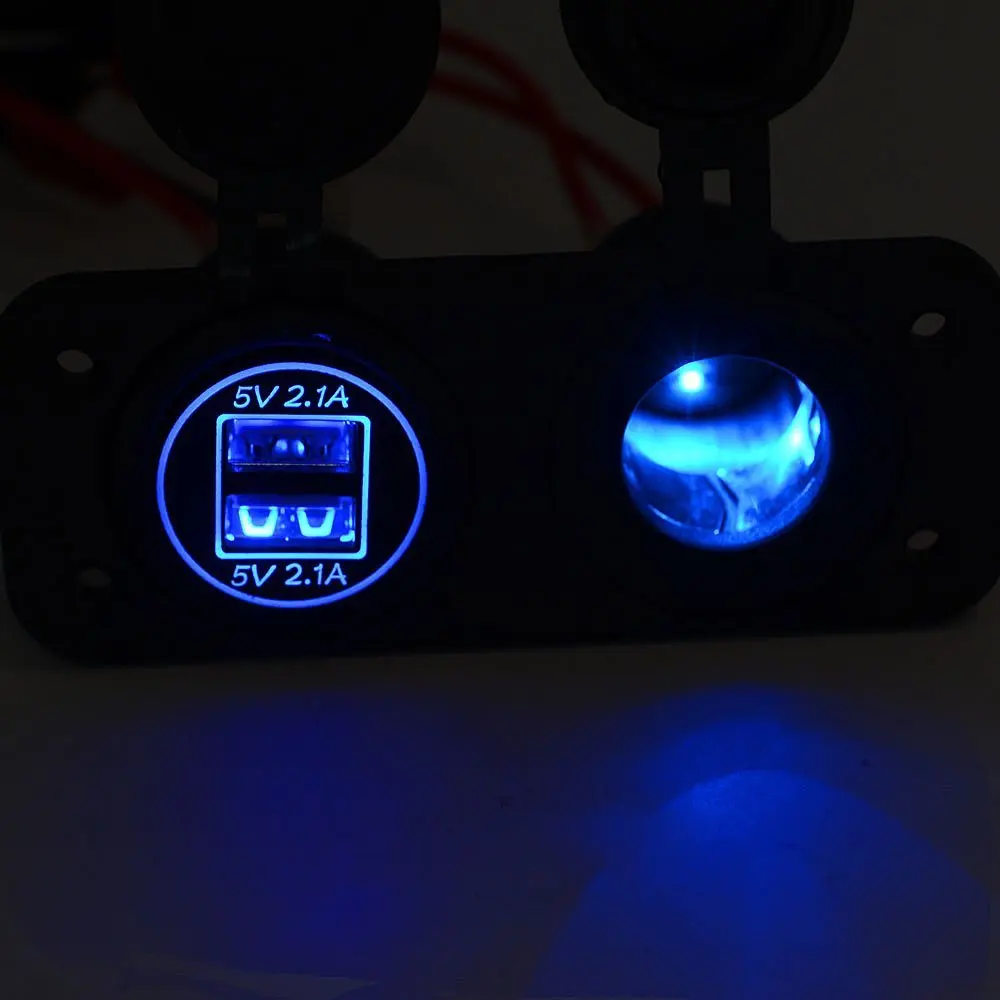 Автомобильное зарядное устройство с двумя USB портами 4 2 А|Кабели адаптеры и