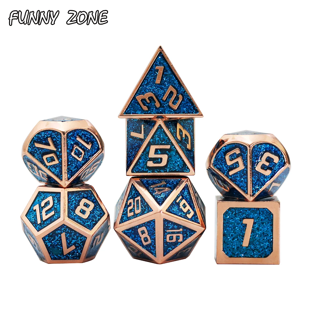 Набор Металлических Кубиков из цинка для настольных игр с сумкой стандартные