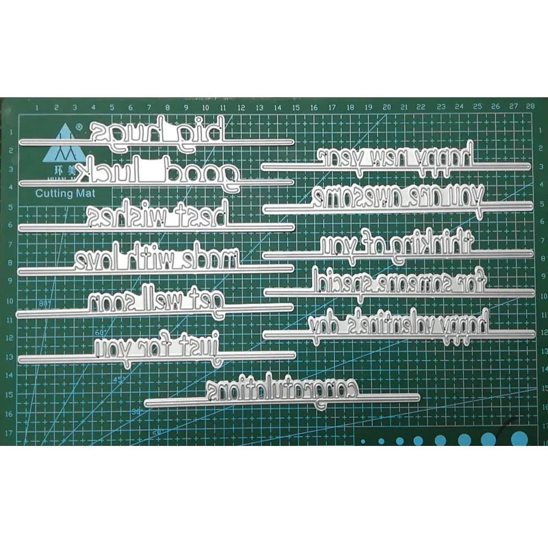 Мульти фразы и слова границы трафарет металлический высекальный набор сделай