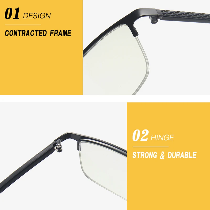 

YAMEIZE Vintage Metal Rimelss Anti Blue Light Glasses Frame Computer Gaming Eyewear For Women Men Optical Spectacle Eyeglasses