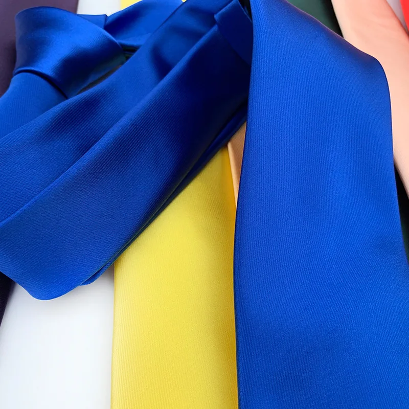 Linbaiway 8 см однотонные галстуки для мужчин из полиэстера тканый галстук Модный