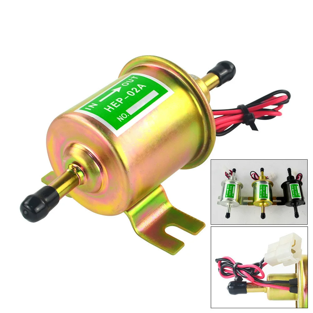 

High Quality Universal Low Pressure Diesel Gasoline Electric Fuel Pump HEP-02A 12v 24v for Car Motorcycle