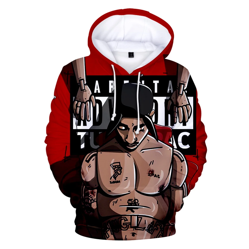 

2019 New 2PAC 3D Hoodie Fashion Casual Popular Hip Hop Hoodies Men/Women Harajuku Style Streetwear Print 2PAC Men's Sweatshirts
