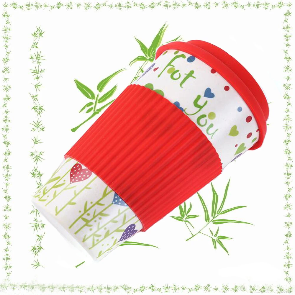 400 мл кружки многоразовые из бамбукового волокна кофейные с изоляцией кружка для