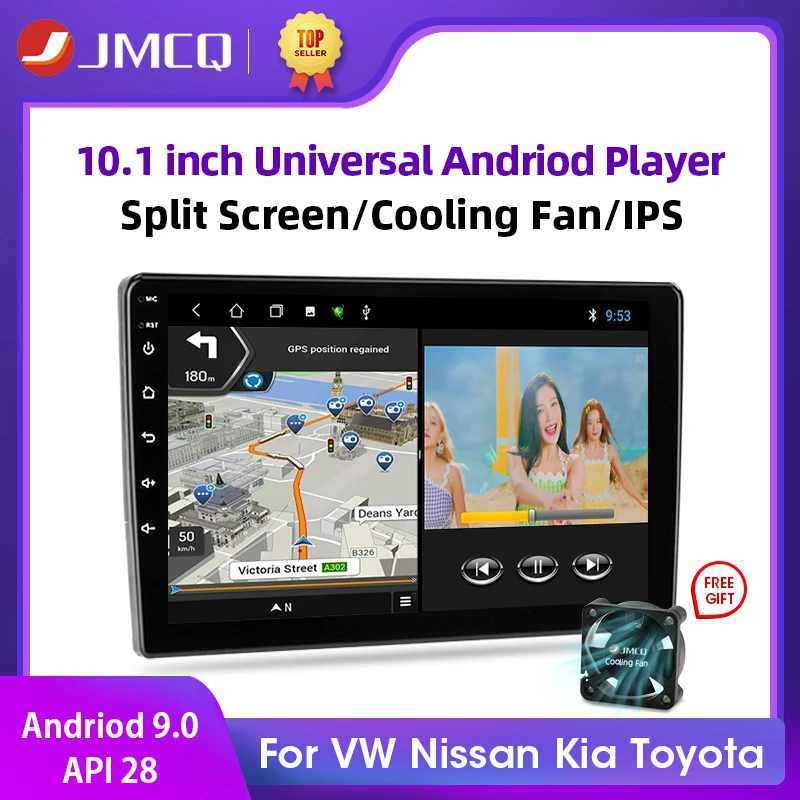 JMCQ 2din Android 9 0 автомобильное радио 10 1 &quot2 DIN Автомобильный мультимедийный плеер