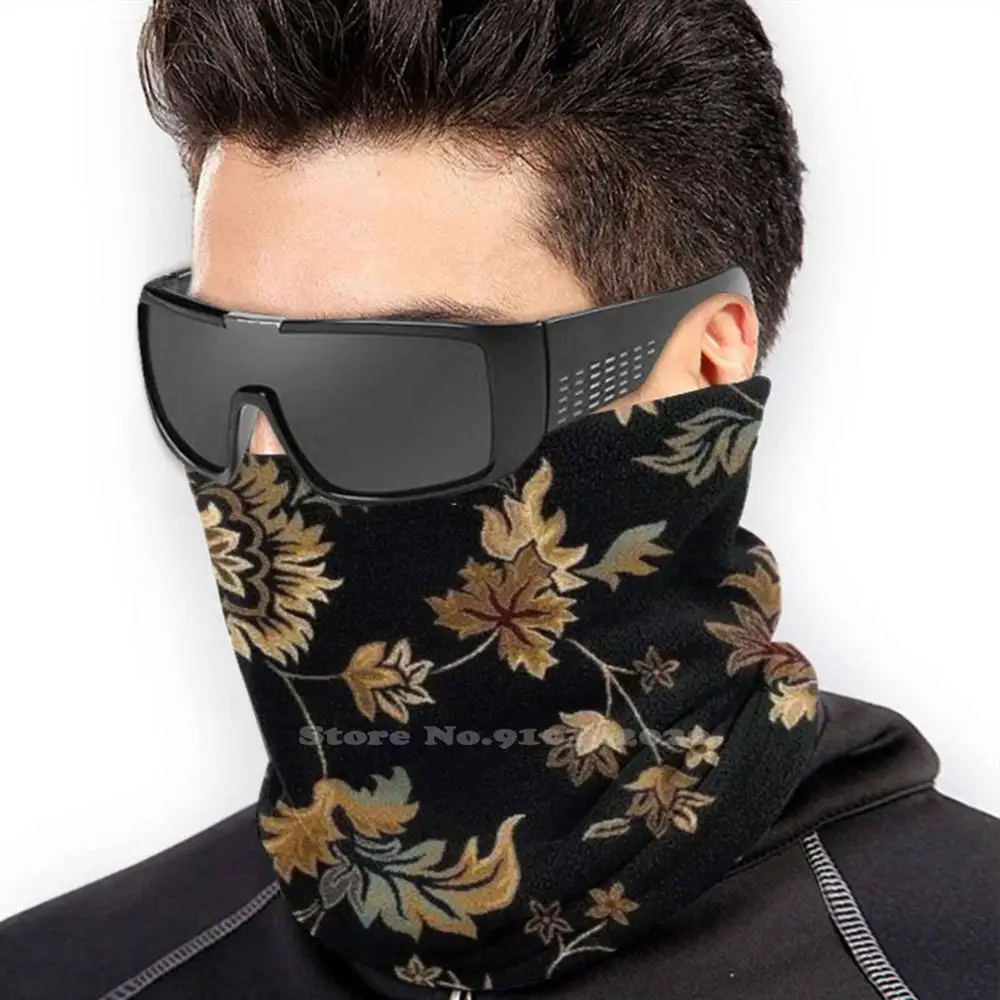

Luxury Gold Flowers In Black Anti Dust With Filter For Kids Girl Boy Teens Masks Luxury Gold Flowers Gold Ele Pattarns Golden