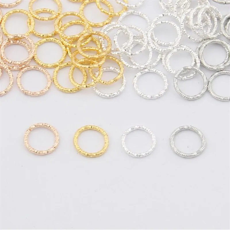 

8 10 12 15 18 20mm jump rings Twisted Round Plum Flower Closed Jump Rings Connector For DIY Charms Spacer Beads Jewelry Findings