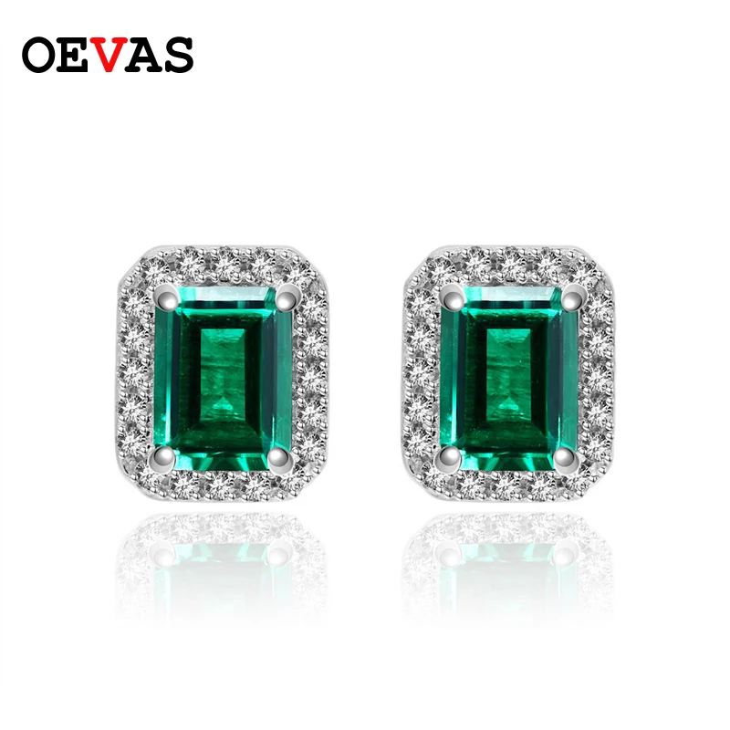 Женские серьги гвоздики OEVAS Sparking из стерлингового серебра 925 пробы 8*6