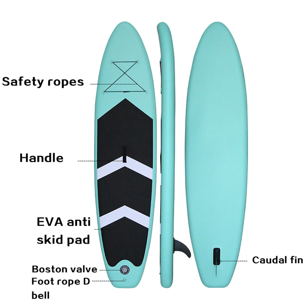 

2021 new inflatable surfing stand-up surfboard paddle water sports water skiing surfboard kayak size 320*72*15cm