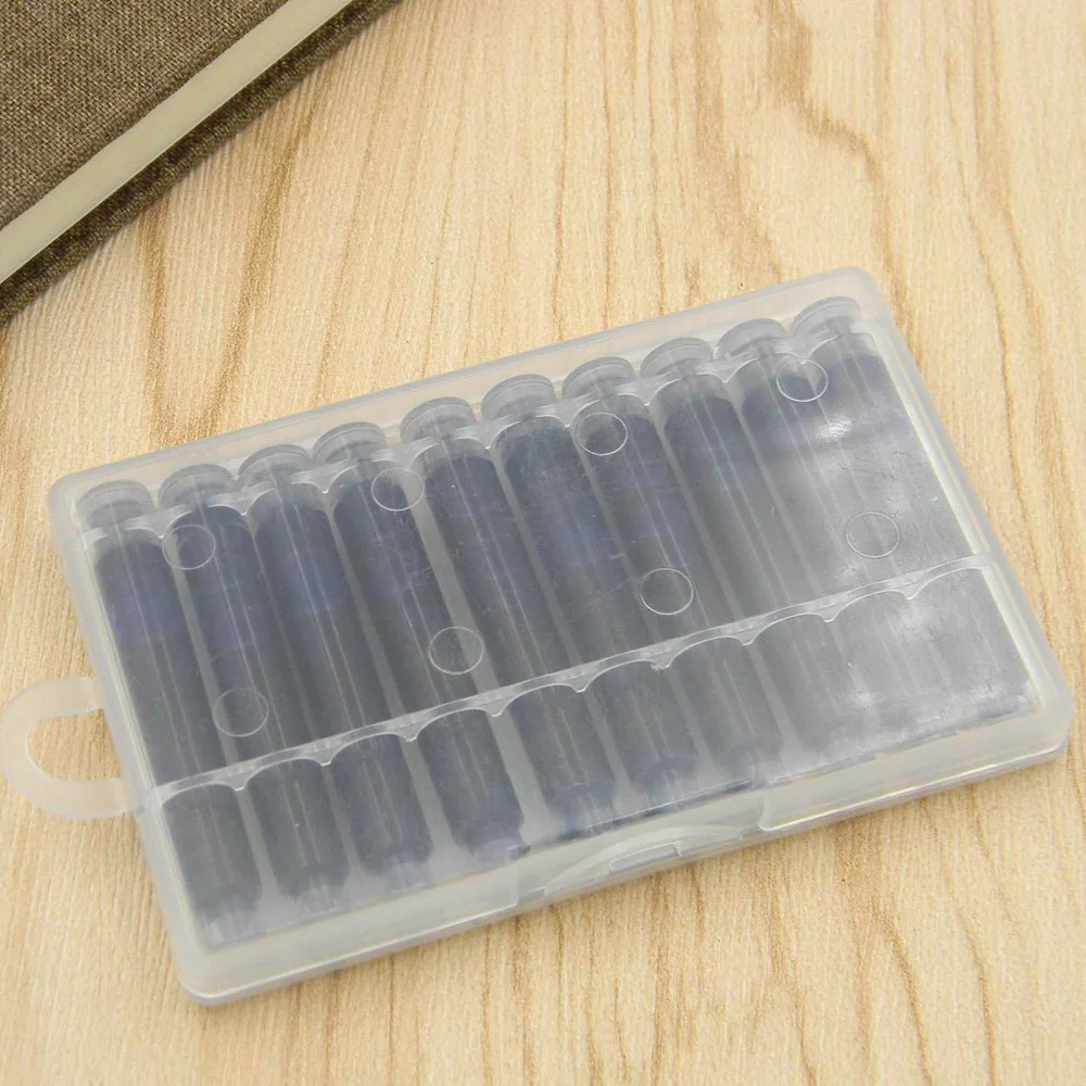 Box pack 10pc BLUE Fountain Pen Ink refill Converter Pump 3.4mm Cartridges | Канцтовары для офиса и дома