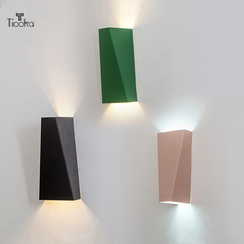 

Tiooka двойной светильник ing лампа с крышкой вверх/вниз Бра 6 Вт 10 Вт для дома и улицы металлический настенный светильник для прикроватный лестн...