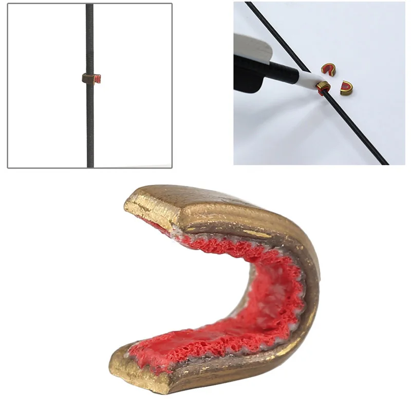 

1pcs Arrow Bow String Nock Buckle Clip Nock Set Copper Nylon Archery Strings Buckle Point Bow String Position Tool 2020