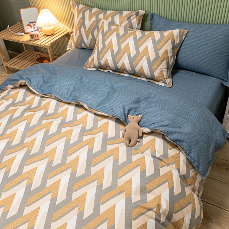 

Four-Piece Bed Sheet, Duvet Cover, Pillowcase, 100% Cotton, Comfortable At Home, Bedding, Stylish And Simple