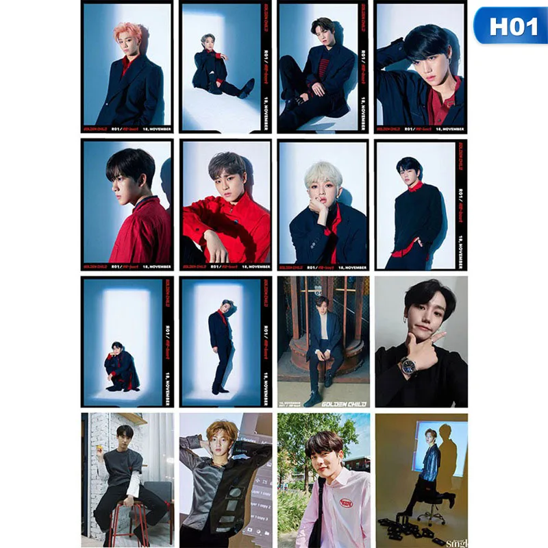 

Kpop Golden Child Lomo Photo Card Photocard Debut Collective Cards 16pcs/set