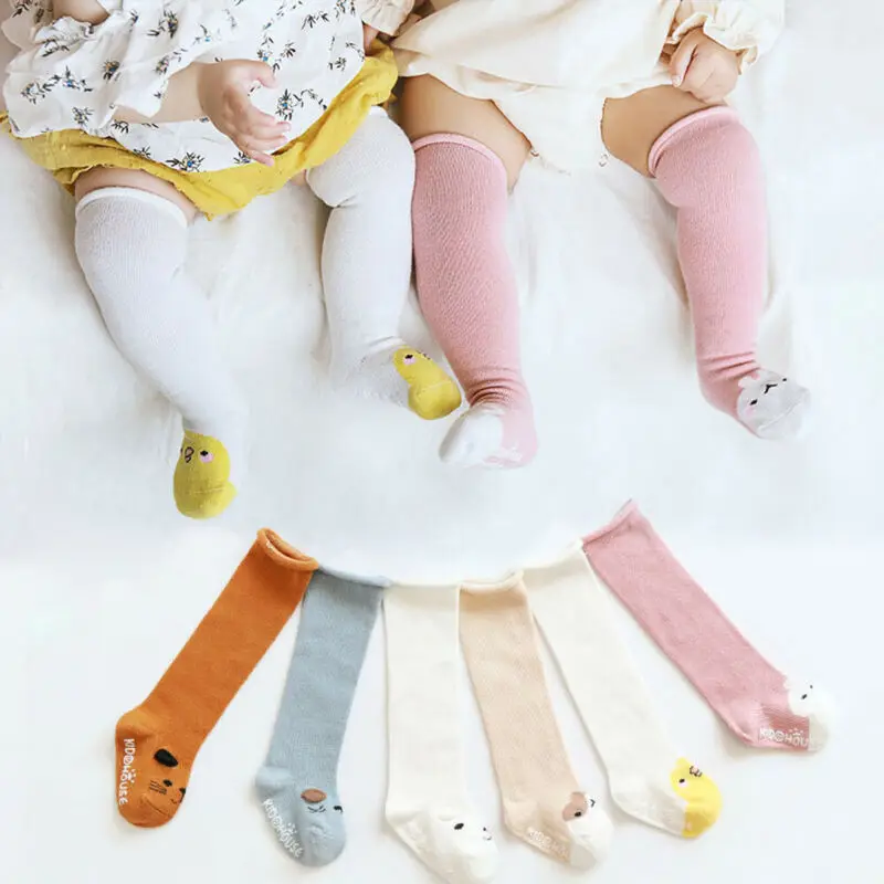 

Baby Kids Toddlers Girls Boys High Socks Leg Warmer Lovely Cartoon Knee Length Sock For 0-3Y