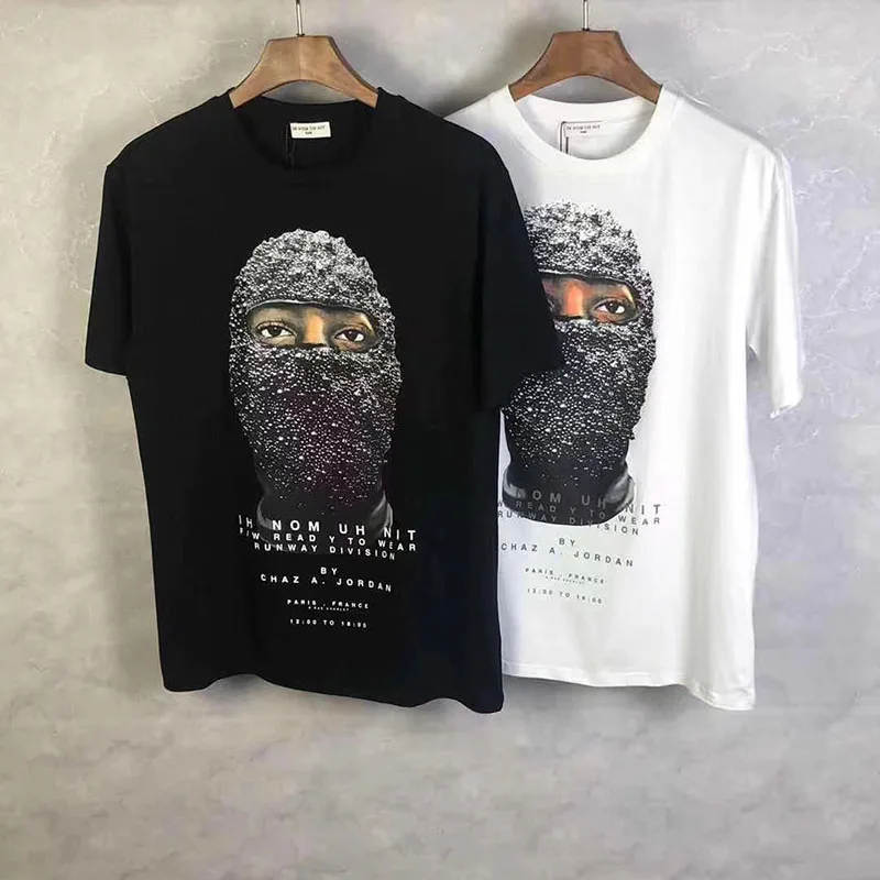 

Hip Hop ih nom uh nit RELAXED T-shirts 2021SS Summer Style Men Women Pearl Mask Printed ih nom uh nit Top Tees
