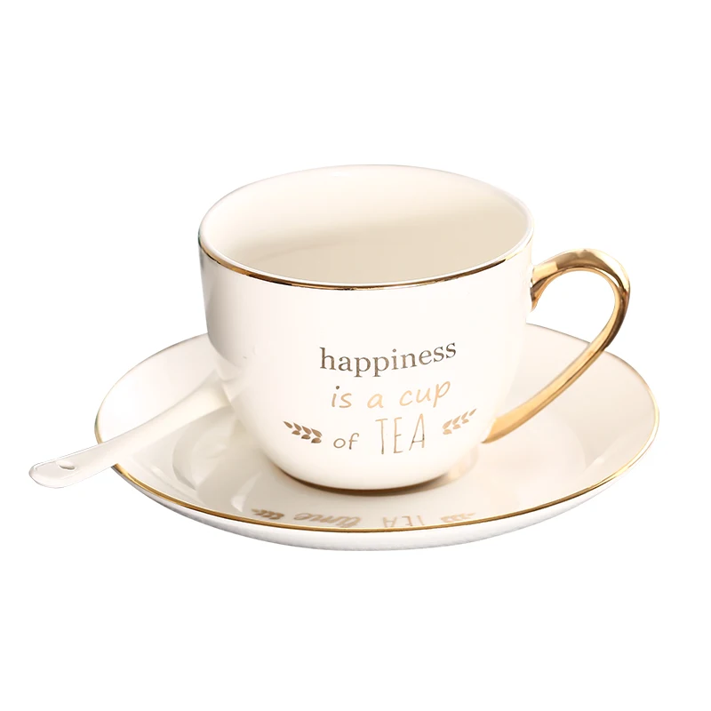 

European White Ceramic Coffee Cup Set Handmade Phnom Penh Cup Family Luxury Afternoon Tea Set Tasse A Cafe Birthday Gift EE50BD