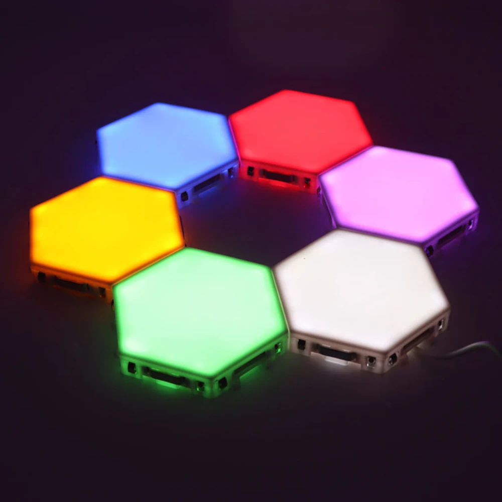 

Modern Home Decor RGB LED Night Lights Quantum Modular Touch Light Touch Sensitive Lighting Bedroom bedside Light Magnetic Lamp