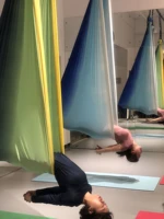 Fitness Ombre Colorful 5 Meter High Strength 100 Nylon Low Stretch Yoga hammock Full Set Equipment For Acrobatic Fly Dance