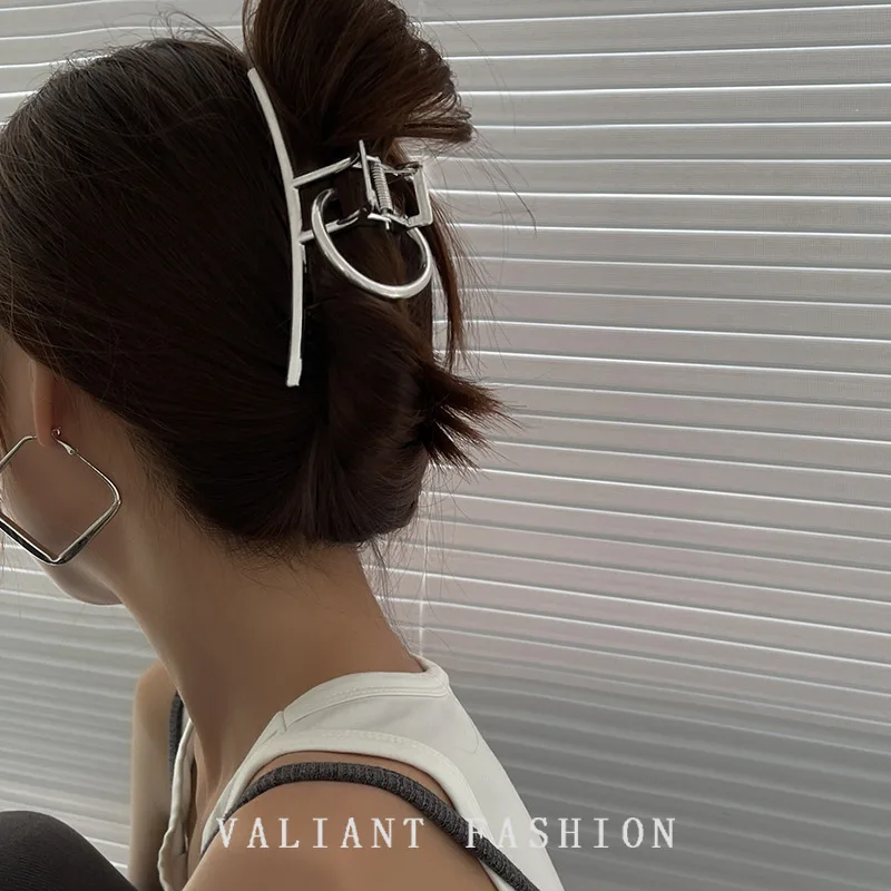 Новинка корейский стиль модные круглые металлические женские заколки для волос