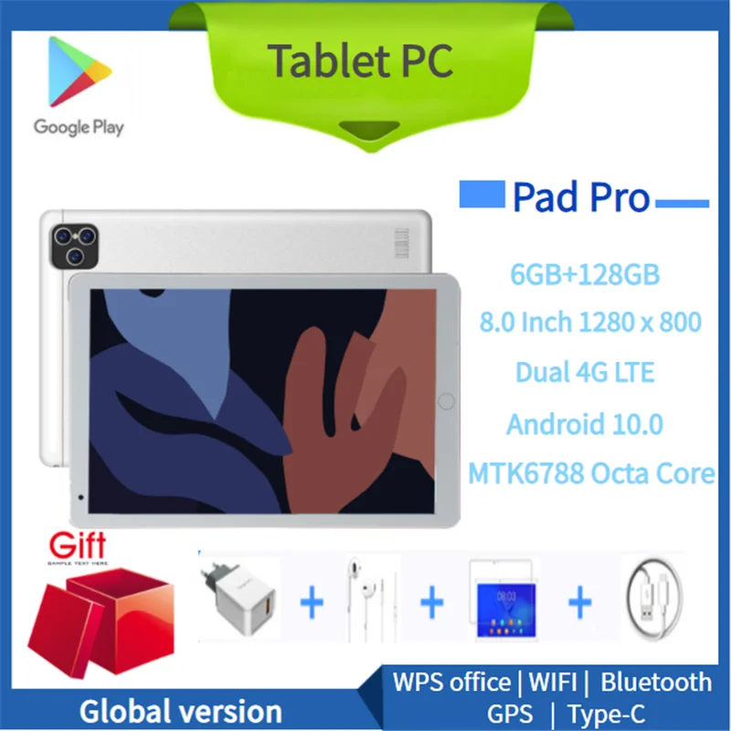 

Android tablet pc 8.0inch 1280 x 800 Tablet barata 6GB RAM 128GB ROM Octa Core Tablet osu 5000mAh Tablet Dual sim tablet Sales