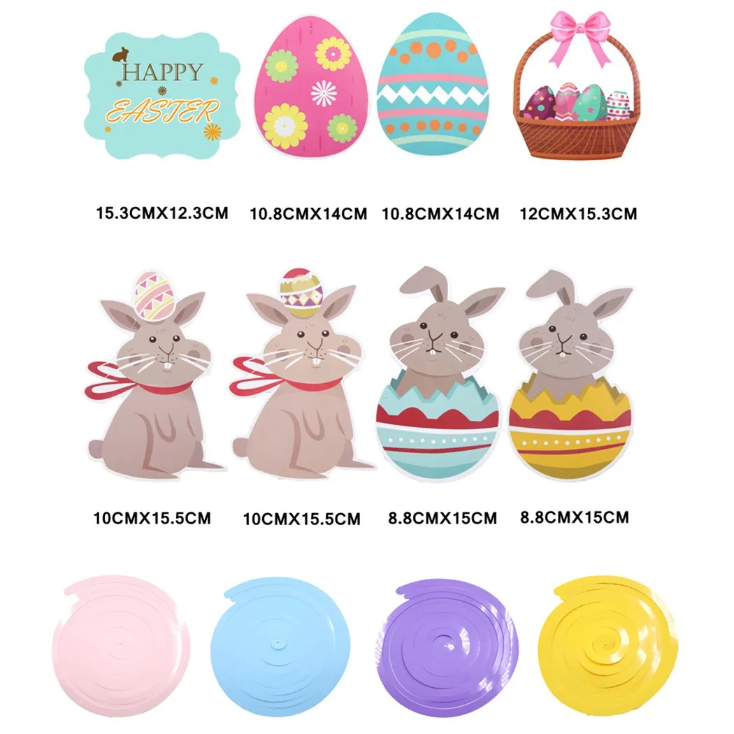 

Cartoon Spirals Decoration Easter Egg Parties Pendant Plastic Romantic