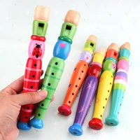 wooden kid short flute sound musical instrument early education develop type 6 holes recorder woodwind musical instruments