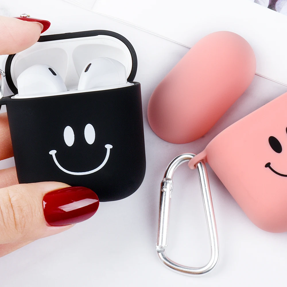Милый мультяшный чехол для наушников AirPods 2 1 чехлы Air Pods матовая кожа Матовый