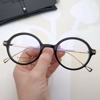 japanese optical eyeglasses round titanium men blue light blocking glasses frames myopia precription lightweight kmn 140 gafas