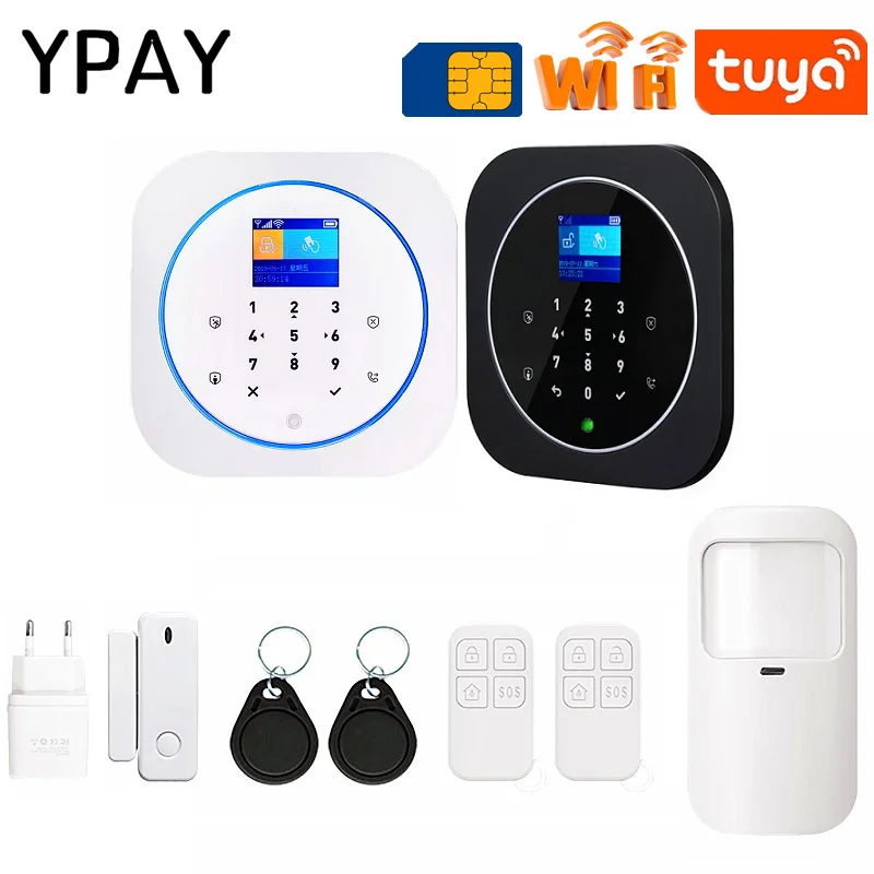 ЖК сенсорная клавиатура Tuya Аварийная сигнализация wifi gsm приложение