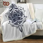 Постельные принадлежности на выход, одеяло с древними символами для кровати, Меч дракона, льняное одеяло, кельтский узел, мягкое одеяло, этнический стиль, плед, диван, Манта