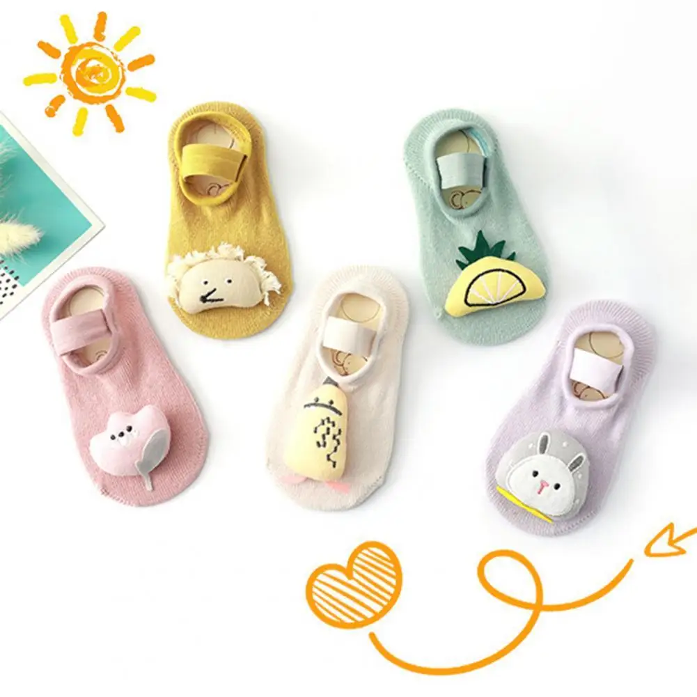 

1 Pair Toddler Socks Anti-skid Design Comfortable Soft Infant Cotton Ankle Socks Baby Supplies