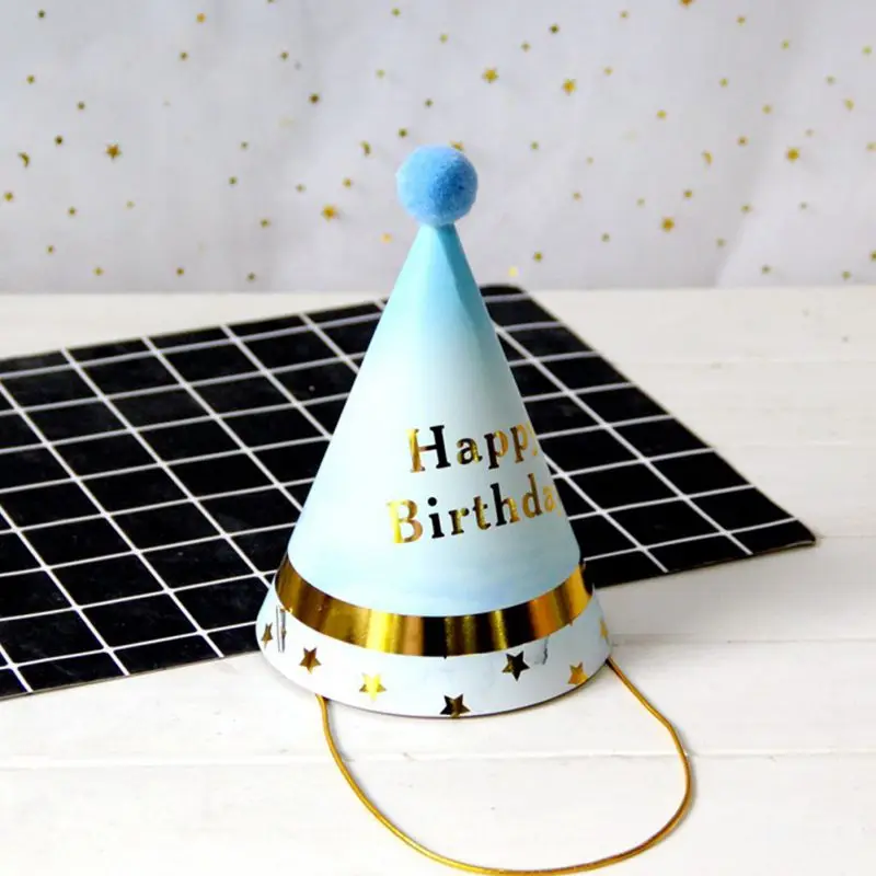 

Baby Kid Birthday Party Hat Chlid Cone Hat Decoration Ball Birthday Hat Party Hat Party Supplies