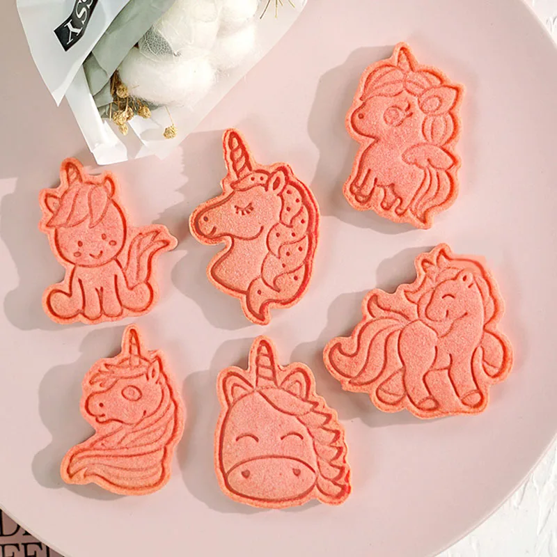 6 шт. Единорог 3D формочка для печенья инструмент украшения торта помадки шоколада