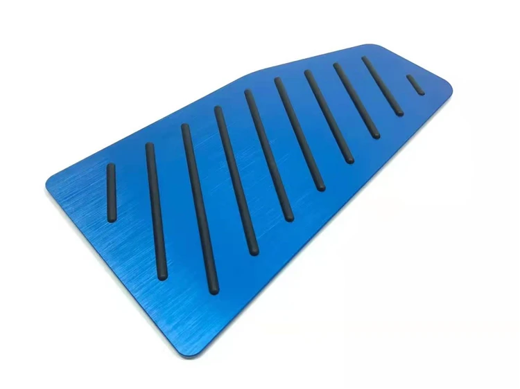 rest blue 1pcs Для Toyota RAV4 RAV-4, алюминиевая Автомобильная педаль акселератора, педаль тормоза, 3 шт., подставка для ног, накладка на педаль - Название цвета: rest blue 1pcs