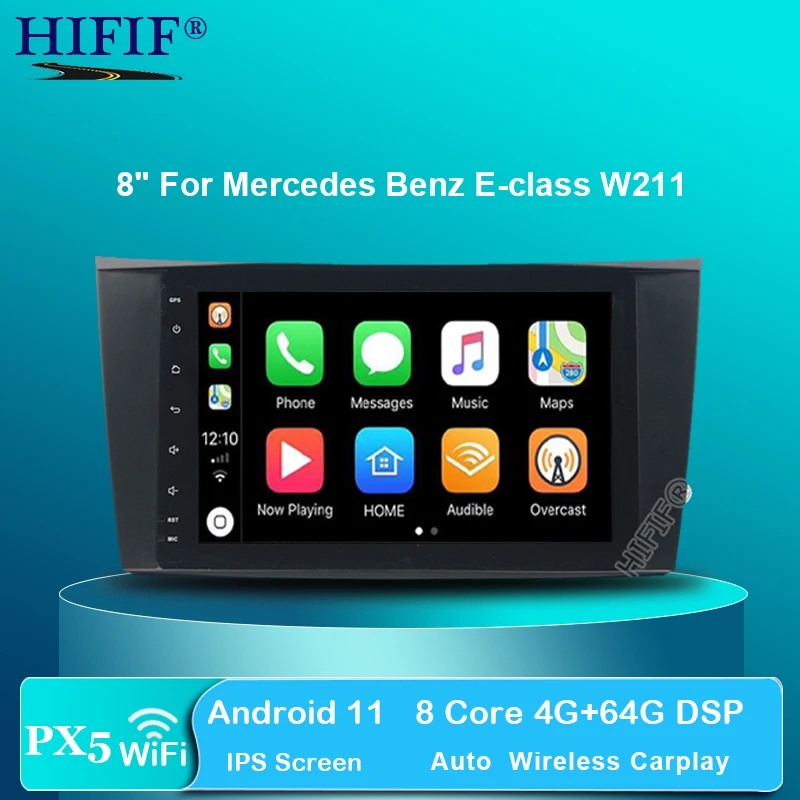 8 &quotDSP IPS Android 10 4G Автомобильный GPS Carplay для Mercedes Benz E-class W211 E200 E220 E300 E350 E240 E270 E280 W219 без