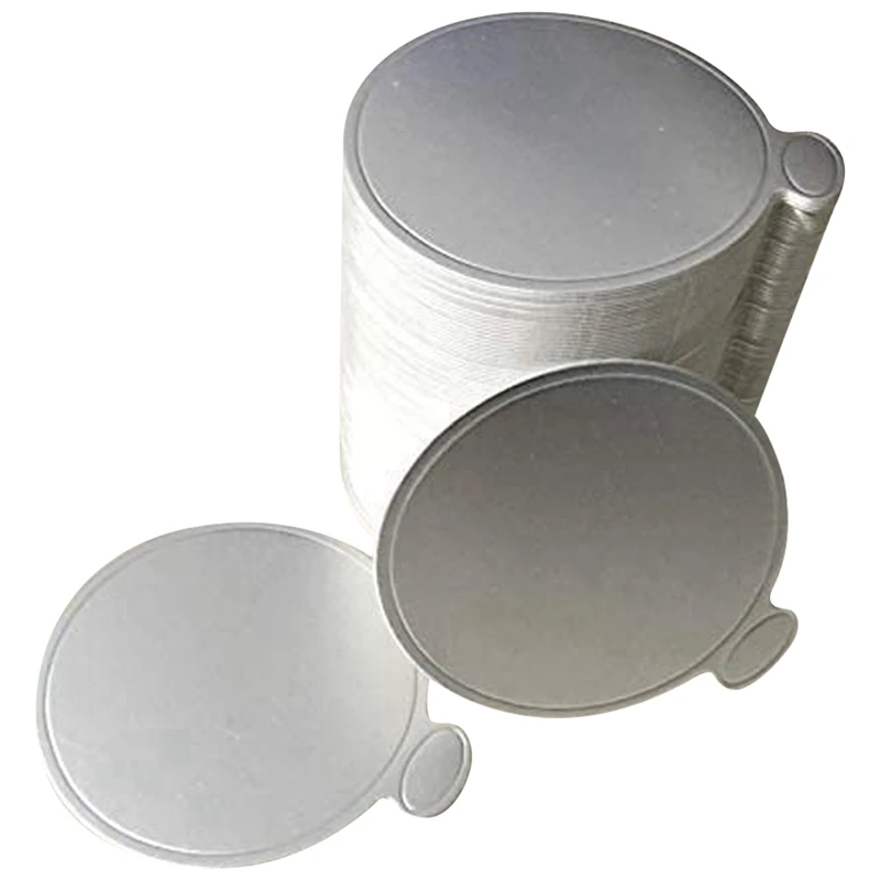 

100Pcs 3.1inch Silver Mini Cake Boards Cardboard Cupcake Circles for Mousse Pastries Dessert Displays Tray