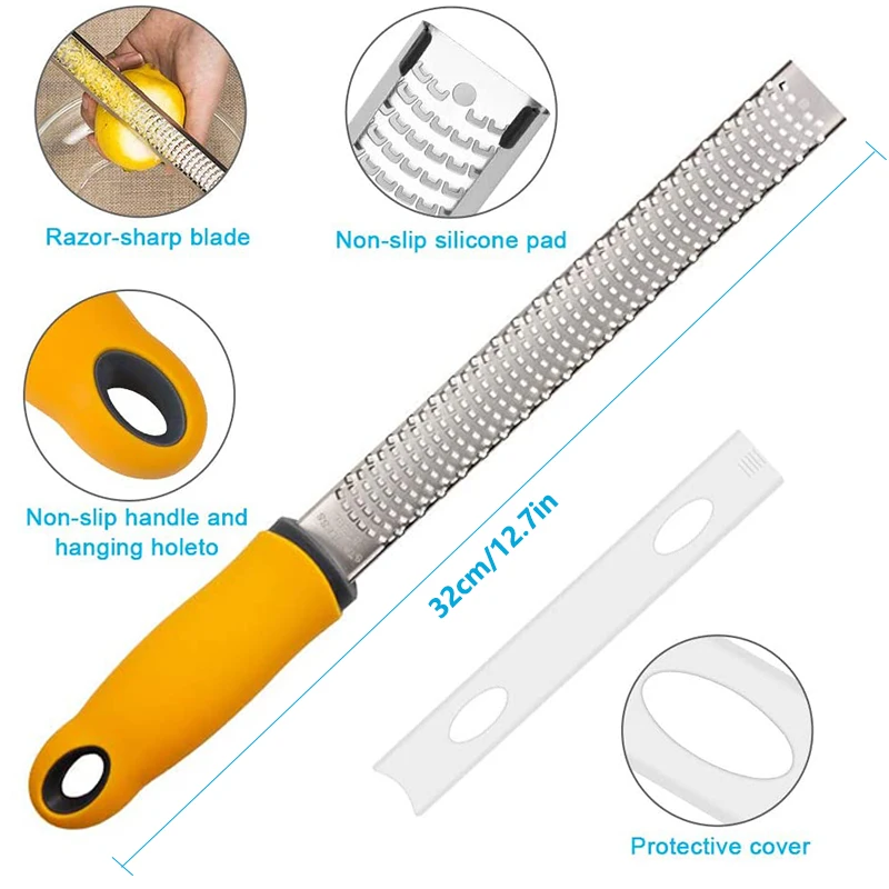 

304 Stainless Steel Multifunctional Cheese Grating Cheese Grinder Manual Cheese Grater Slicer Nutmeg Lemon Citrus Microplane