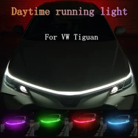 car hood flexible led strip light daytime running lights decoration backlight long auto atmospere lamp universal for vw tiguan