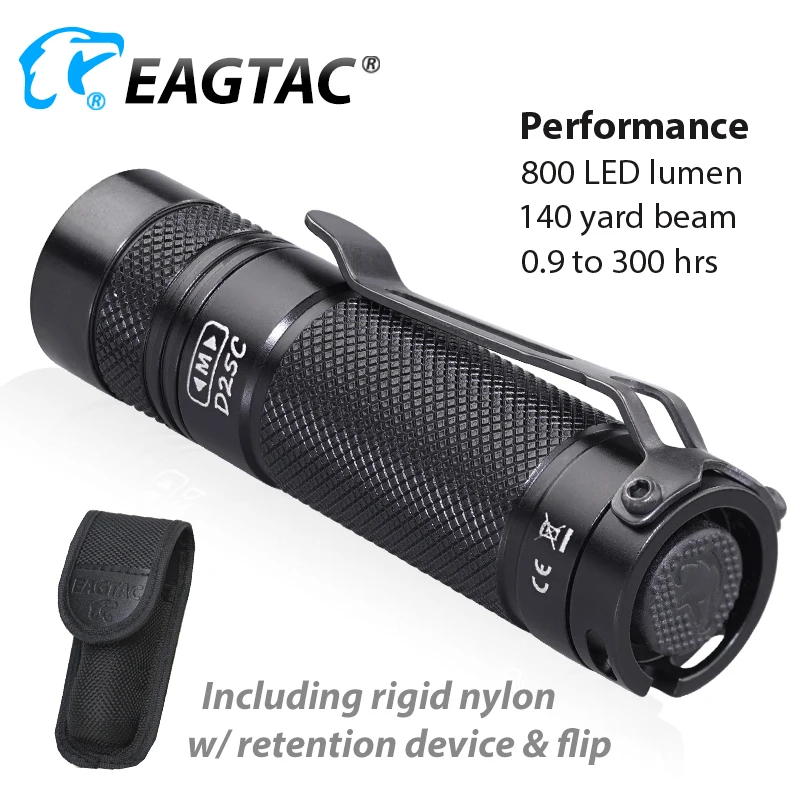 Billig EAGTAC D25C Super Leistungsstarke Kompakte Taschenlampe Neutral Weiß 800LM Tragbare Laterne Ultra Helle EDC Lampe