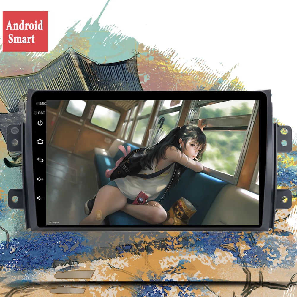 9-дюймовый автомобильный DVD-плеер с Android 14 0 2 Din для Suzuki SX4 2006 2007 2009 2011 2012