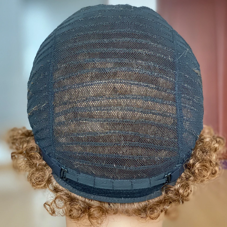 

Short Kinky Curly Wig Brazilian Afro Kinky Curly Human Hair Wigs Full Machine Made Wig For Black Women Remy Hair 30#/99J/1B