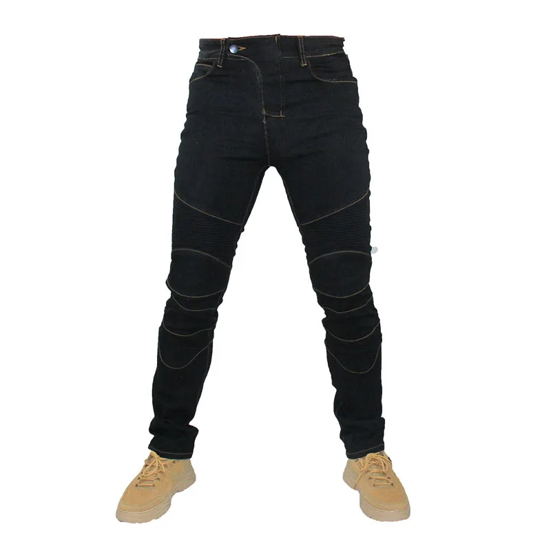 Мужские летние мотоциклетные джинсы с вышивкой для отдыха на мотоцикле езды