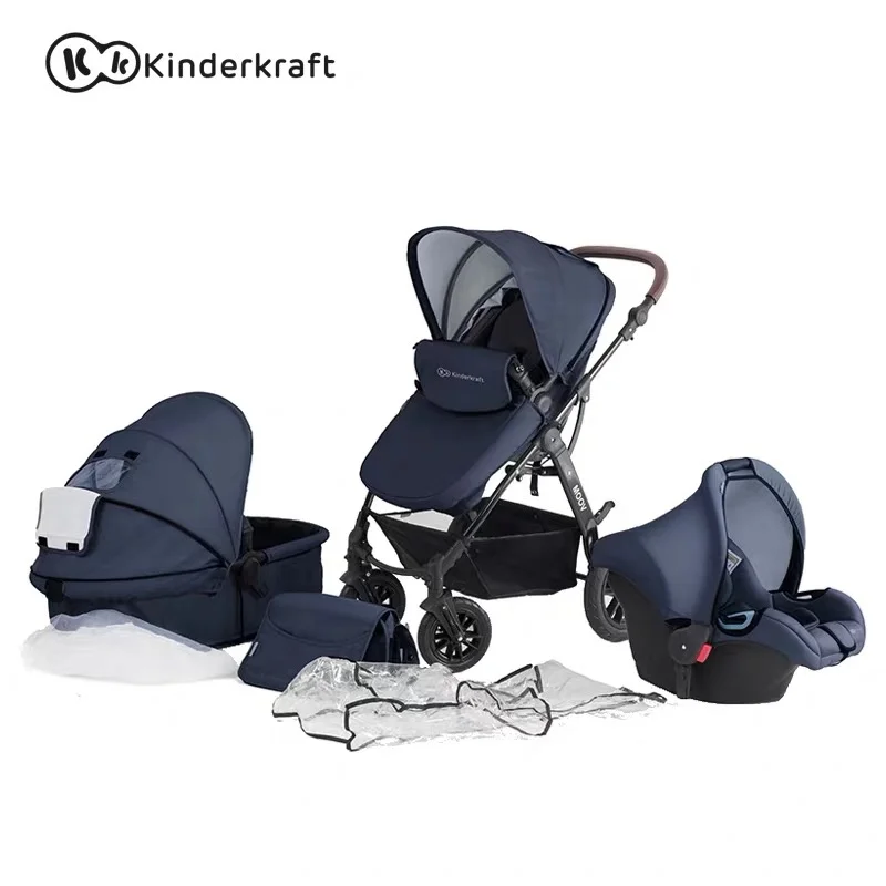 Kinderkraft детская коляска 3 в 1 с автокреслом|Четырехколесная коляска| |