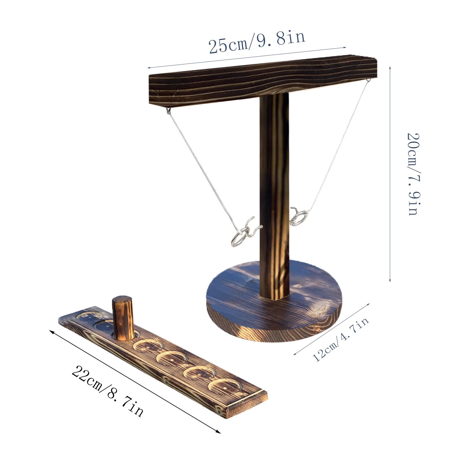 

Handmade Wooden Ring Toss Hooks Fast-paced Interactive Game For Bars Home