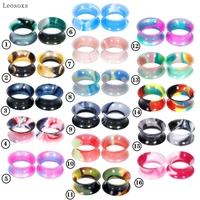 leosoxs 2pcs hot new product mixed color silicone ear pinna 6mm 25mm piercing jewelry
