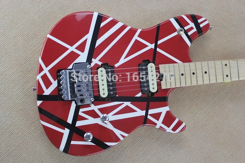 Высокое качество-новое поступление EVH Вольфганг Custom Shop электрогитара в красно-белой линии оптом 150604